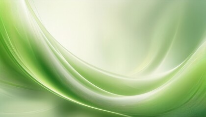 Wall Mural - soft green flowing abstract wave background with silky texture and radiant light ideal for wellness 