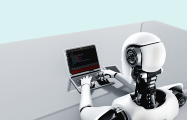 Poster - Software development programming on computer screen for modish application and program coding