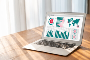 Poster - Business data dashboard provide modish business intelligence analytic for marketing strategy planning