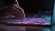 © 202studio - holographic signature panel hovering above a laptop during digital signing