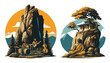 © Bandaro - Contrast of Urban and Rural Life with Businessman and Farmer Illustrations
