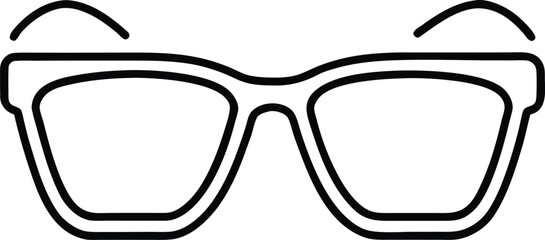 glasses icon outline vector illustration on transparent background