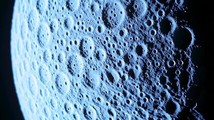 Wall Mural - blue moon surface with craters. perfect for projects related to space, astronomy, science fiction, e