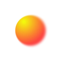 Canvas Print - illustration of yellow and orange circle gradient element blurred with noise texture and grain