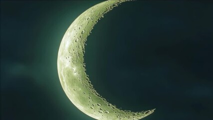 Wall Mural - a surreal night sky with a full moon that appears damaged and cracked, evoking awe and mystery.