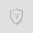 © Itals - Simple, minimalist illustration of a shield with a stylized 'V' shape inside, rendered in a light gray color against a neutral background.