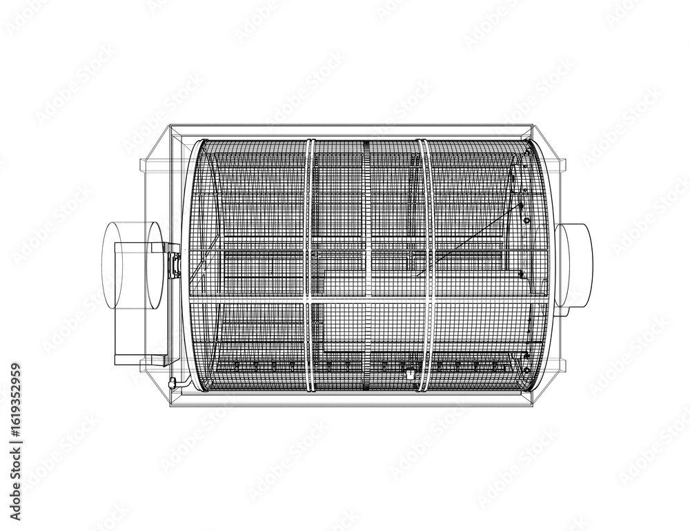 Technical Blueprint of Industrial Rotating Drum Filter for Wastewater ...