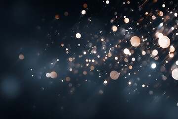 Poster - Abstract Dark Background with Golden Bokeh Lights and Subtle Fog Effect Creating a Magical and Festive Ambiance for Celebrations and Special Events