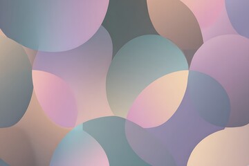 Poster - A Visually Appealing Abstract Design Featuring Softly Blended Pastel Colored Ovals Overlapping in a Soothing and Gentle Arrangement