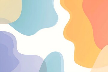 Poster - A Vibrant Abstract Background Featuring Softly Blending Organic Shapes in Pastel Hues Creating a Gentle and Inviting Visual Ambiance
