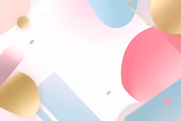 Poster - Abstract Pastel Geometric Shapes Fluid Background Design Gentle Soft Color Palette for Modern Creative Presentation or Digital Art Projects Vibrant and Playful Amorphous Forms Floating Seamlessly