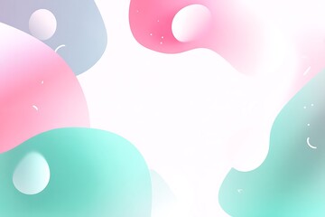 Poster - Vibrant Abstract Fluid Shapes Organic Design Gentle Pastel Colors Smooth Blending Soft Gradients Modern Art Amorphous Forms Dreamy Ambiance Delicate Watercolor Texture Subtle Sparkles