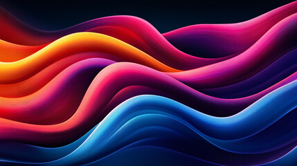 Wall Mural - Vibrant and colorful wave of light creating a stunning visual experience for modern art enthusiasts