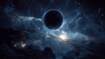 Wall Mural - earth and moon. Generative AI