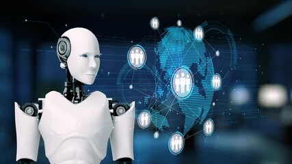 Poster - AI expands business networking using smart platforms and virtual assistants to foster digital collaboration and professional engagement opportunities. Epoch