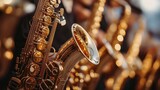 Golden Saxophones Harmony: A Symphony of Brass and Musicality in Detail