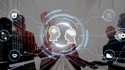 Poster - AI Assistant Brain Processor with LLM Technology, Big Data, Machine Learning, Generative AI for Business Support, Future Agentic AI Technology and Artificial Intelligence Prompt Engineering. Muxer