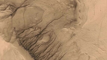 Wall Mural - a detailed view of the surface of mars from space. 4k