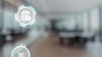 Poster - Online banking and digital banking innovation combining finance and technology, optimizing online banking systems, mobile banking services, and fintech for seamless experience. Spire
