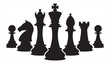 © Vector Forge - black chess pieces silhouette design