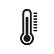 © Bibi - Black thermometer silhouette with temperature markings measurement weather