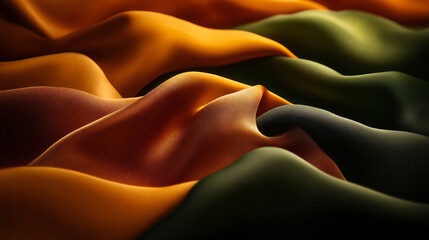 Wall Mural - Close-up of a cloth displaying intricate texture and detail captured in natural lighting
