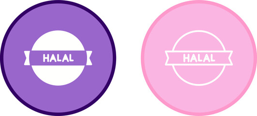 Wall Mural - Halal Sticker Vector Icon