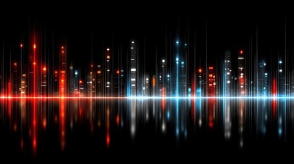 Wall Mural - abstract futuristic technology communication with light effects