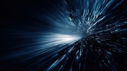 Wall Mural - futuristic digital motion rays of light against dark background