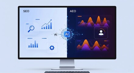 Wall Mural - seo vs aeo: the rise of ai in digital marketing strategies