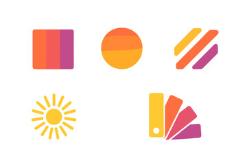 Poster - Colorful graphic design elements representing gradients and vibrant hues for creative projects and branding