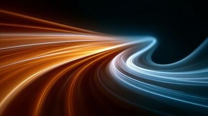 Poster - Dynamic Streaks of Vibrant Lights in Motion, Conveying Speed and Modern Abstract Futuristic Design