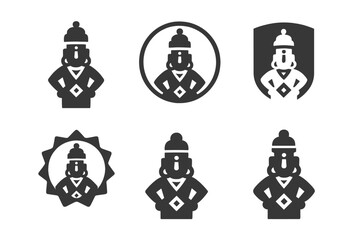 Poster - Unique collection of stylized illustrations of a deity figure with varied designs and shapes