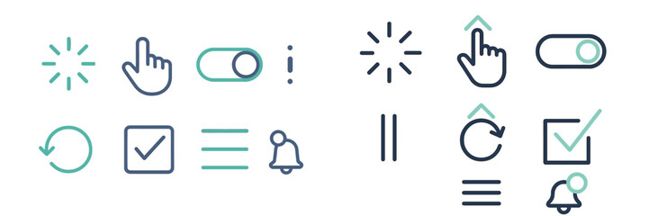 Poster - Modern user interface icons designed for seamless navigation and interaction in digital applications