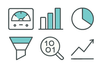 Poster - Data visualization tools showcasing metrics and trends for business analysis and decision making