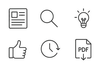 Poster - Focused design elements illustrating common digital tasks for productivity and information access