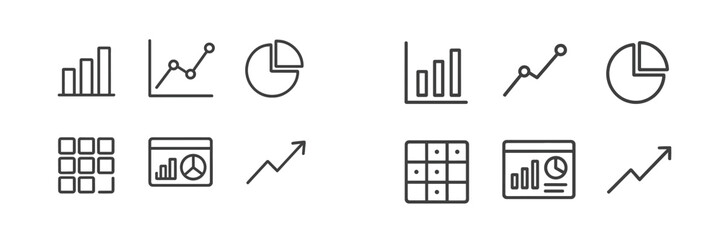 Poster - Charts and graphs in a minimalistic design showcase data visualization techniques for modern presentations