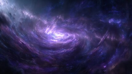 Wall Mural - Vibrant Spiral Galaxy Nebula In Deep Space