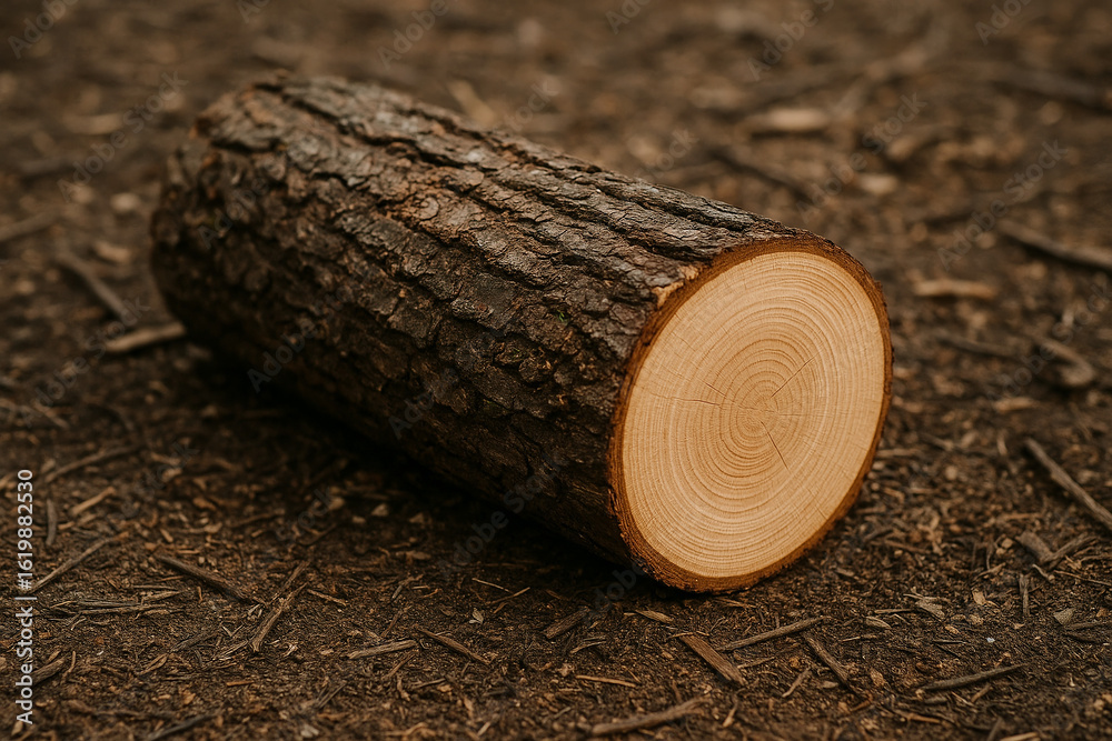 natural big log in the forest, AI Generation Stock Illustration | Adobe ...