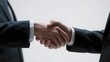 © Peter - Two individuals in formal attire engaging in a handshake.