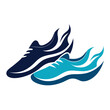 © Sadhin - Abstract Running Shoes Design for Fitness Branding and Athletic Logos