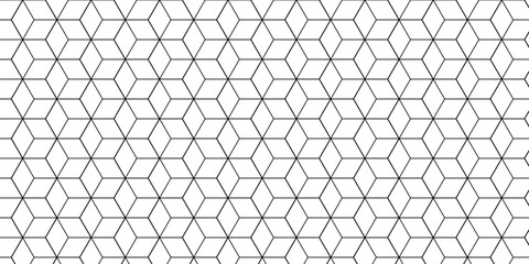 Poster - Abstract seamless pattern with hexagon square cube geometric pattern shapes grid metal element texture design. Vector tiles gradient triangle diamond honeycomb hexagon art.	
