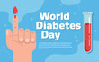 © SM Creative - Illustration of world diabetes day illustration with blood test