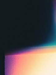 Poster - Abstract light leak with film grain texture. Colorful vintage effect. Retro gradient background. Overlay for digital art.