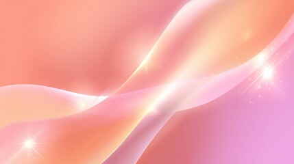 Poster - Soft gradient waves with sparkles create a calming background in pastel colors during a serene afternoon