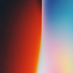 Poster - Red, blue and purple gradient background with grain texture detail. Abstract colorful gradient with noise for desktop wallpaper or presentation.
