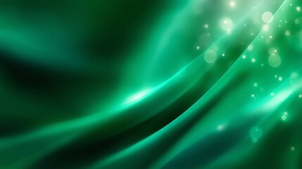 Poster - Swirling green waves create an ethereal atmosphere in a serene setting