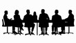© Ijaz - Silhouette illustration of a group of people sitting at a table in a meeting or conference room