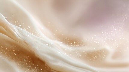 Poster - Soft drapes of fabric with a dreamy sparkle creating an ethereal atmosphere in a serene setting