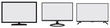 © Black - vector illustration of a set of television template mockup